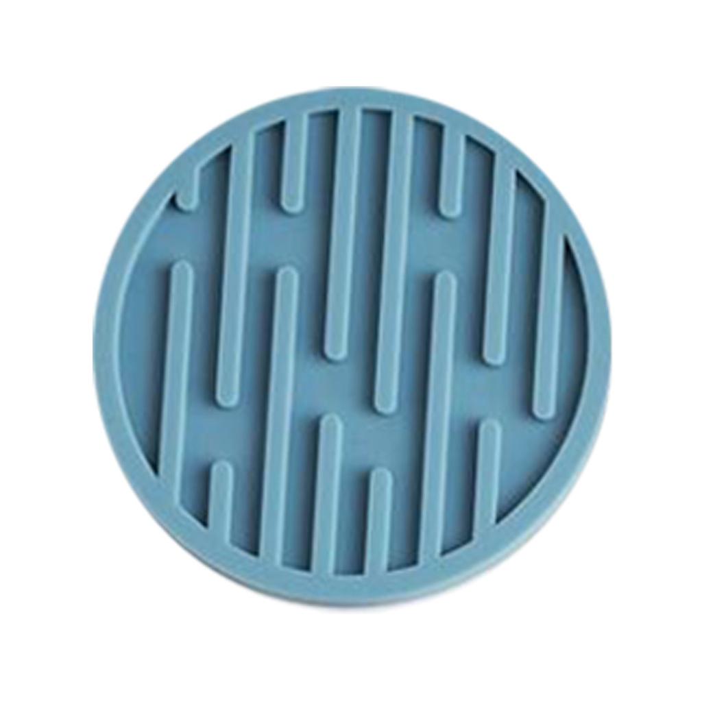 Silent Coasters Silicone Tea Cup Mat Striped Draining Version