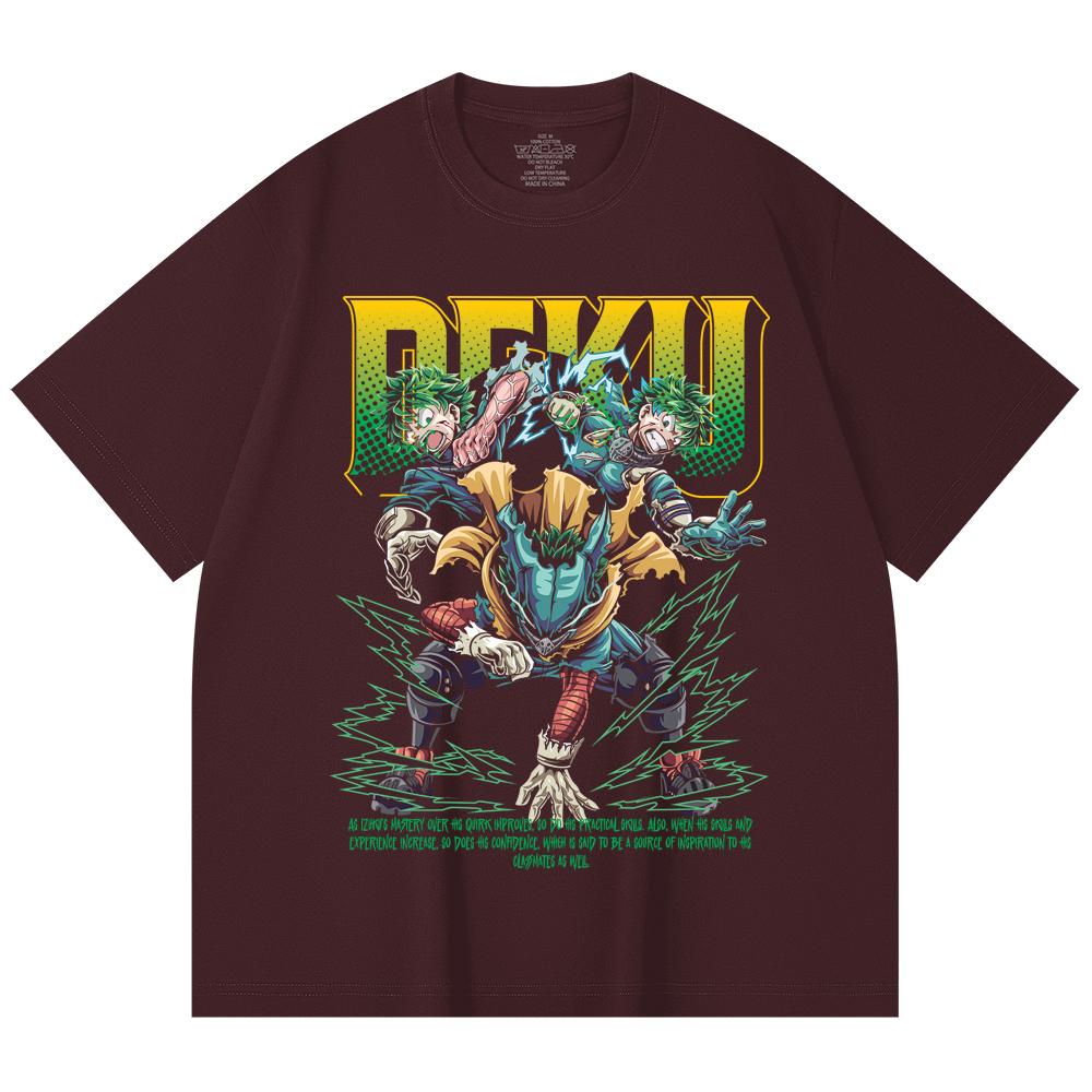230 Gsm 100% Cotton My Hero Academia V15 Deku Print Unisex Heavy Cotton T Shirt