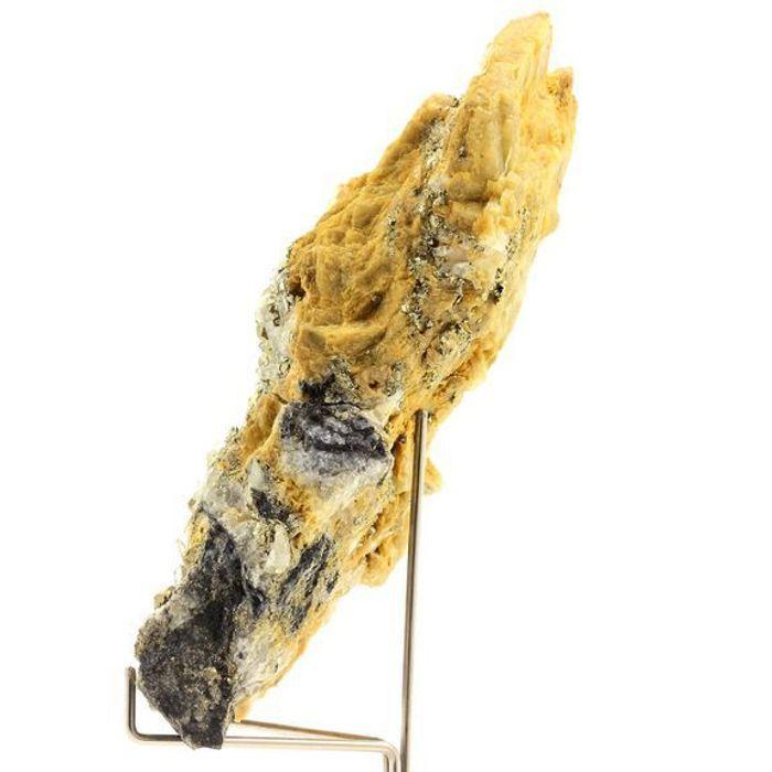 Pierres et Minéraux. Siderite + Quartz + Pyrite. 1211.20 ct. Saint-Pierre-de-Mésage, France.