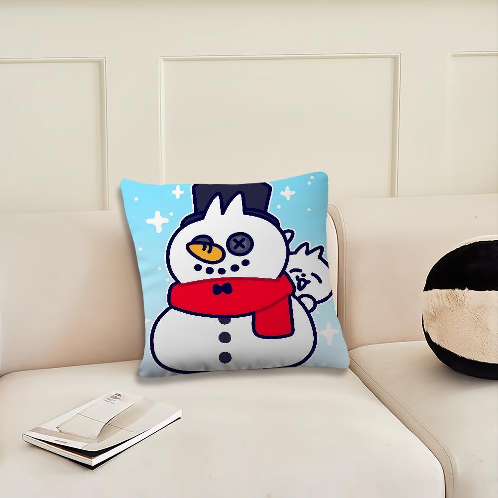 Funny Rabbit Christmas Cartoon cushion cover Pillow Cover Decoration Room Home Sofa living Office Car Nordic Simplicity