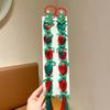 Christmas Children'S Hair Accessories Red Bow Santa Lantern Wig Braid Hair Ring Bubble Braid Wig Headband