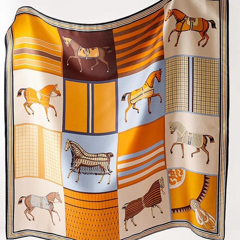 130 CM Silk Wool Scarf Women's Large Square Scarf Silk Scarf New Cashmere Versatile Shawl Thin