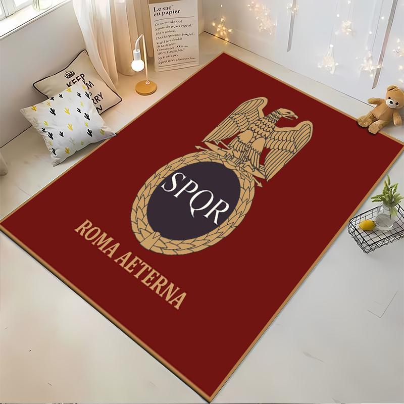 Roman Eagle SPQR Design, Red and Gold Rug Non-slip rug suitable for living room and bedroom sofas sofas