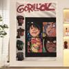 Retro Music GGorillazS Cartoon Tapestry Art Science Fiction Room Home Decor Wall Hanging Sheets