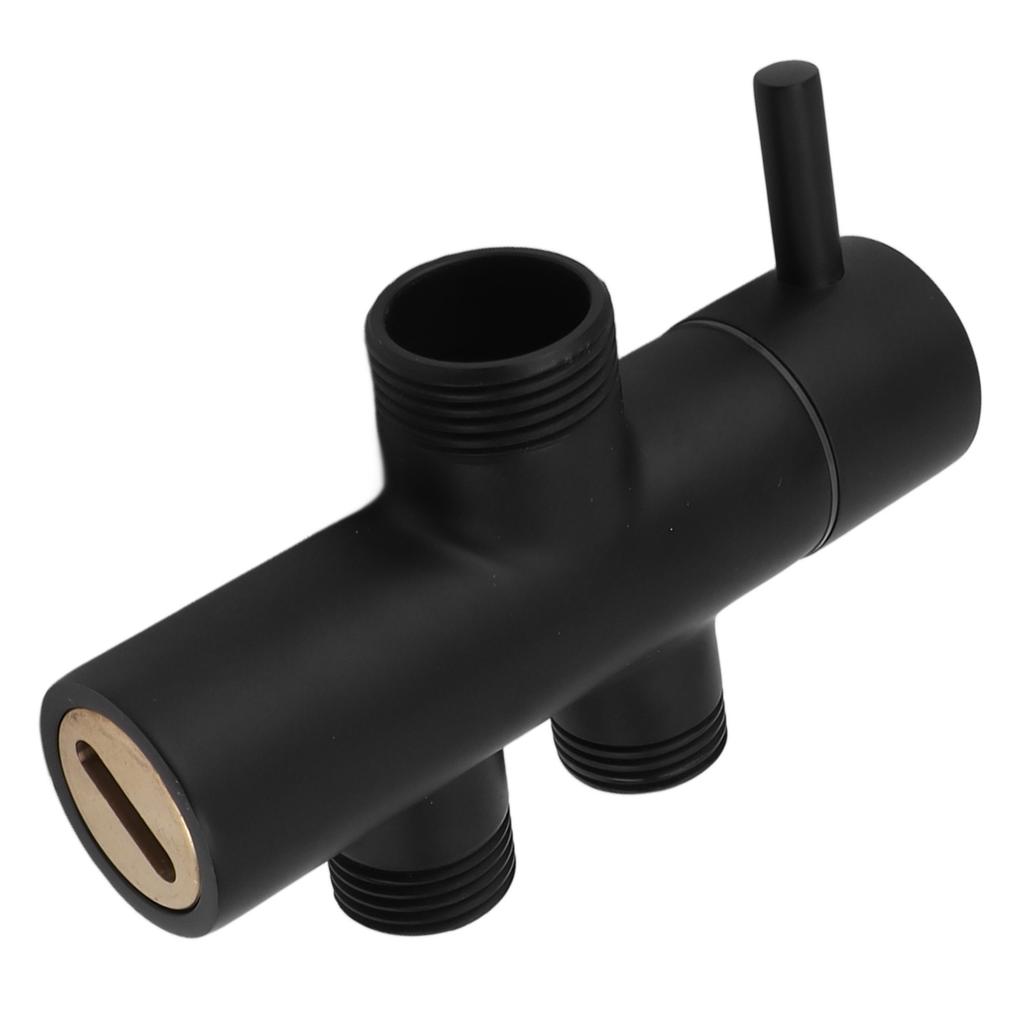 Duschkopfumsteller Schwarz Rostfrei Auslaufsicher Wandmontiert Duscharm Umstellventil für Toilette