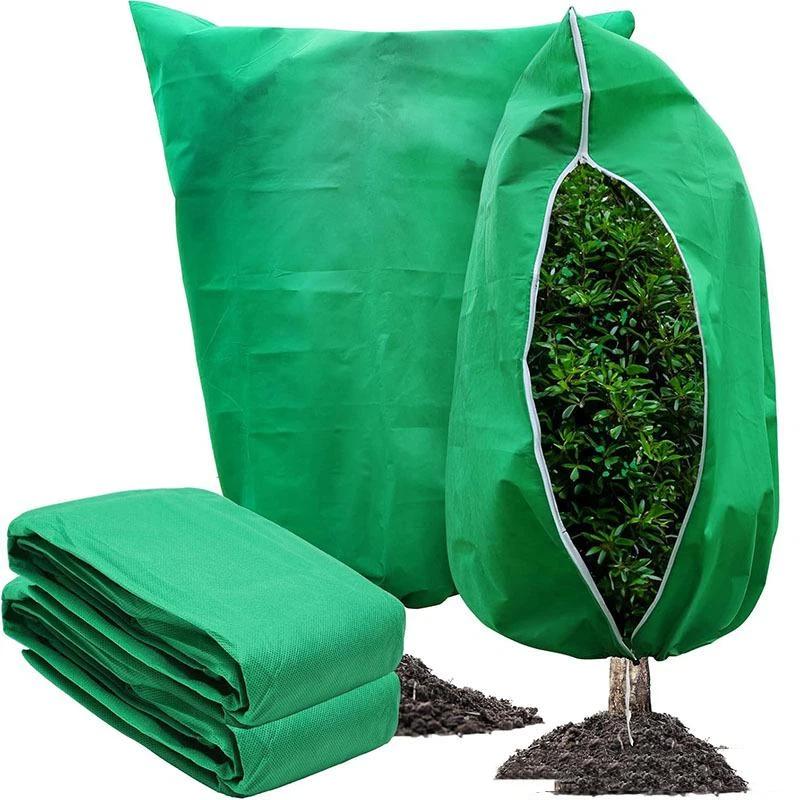 Plant Cover Winter Warm Tree Shrub Protecting Bag Frost Cloth Blankets For Outdoor Plant Freeze Protection Covers With Zipper