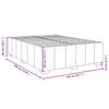 Bed Frame without Mattress Light Grey 140 x 190 cm Fabric
