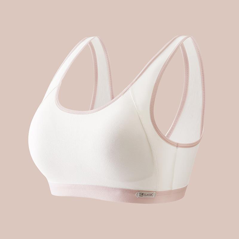 New girls bra youth development underwear junior high school students solid color cotton children's bra girls vest summer
