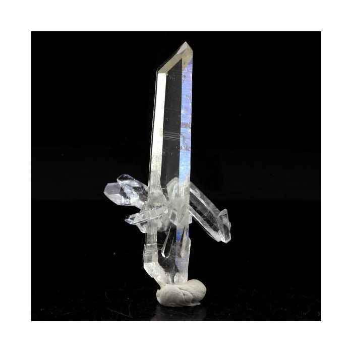 Pierres et Minéraux. Quartz biterminé. 25.0 ct. La Gardette Mine, Bourg d'Oisans, Isère, France.