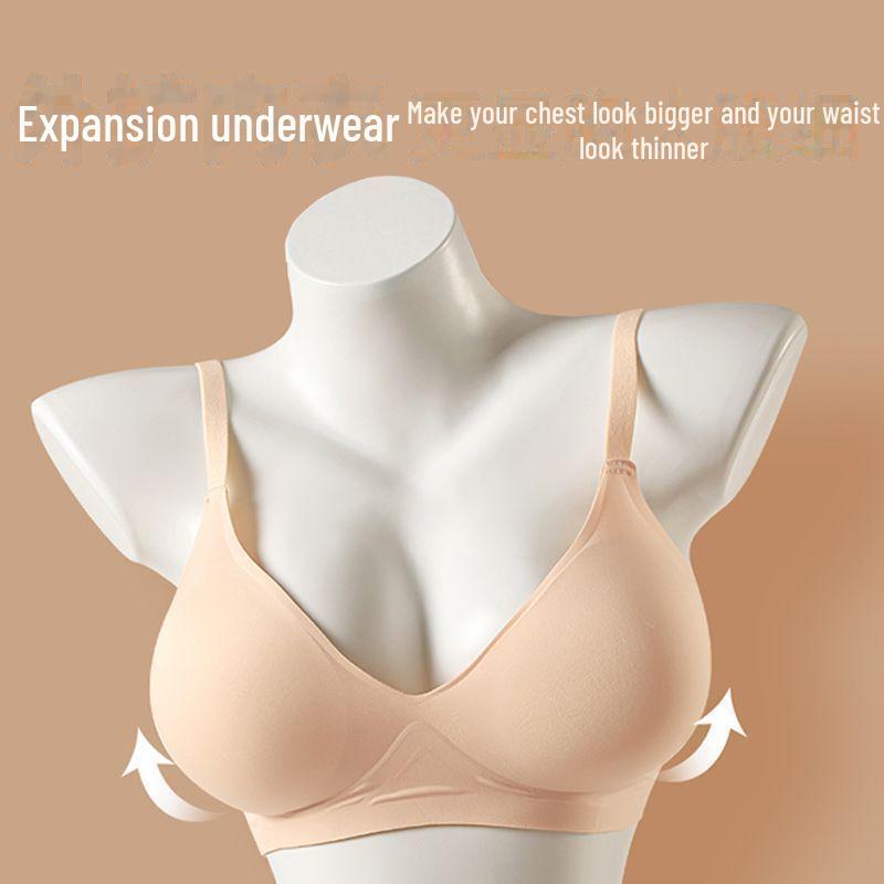 Seamless Padded Bra for Women with Small Busts - Wire-Free with Waist Slimming Design