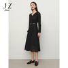 Jiuzi Anna Kou Romantic, Elegant, and High End V-neck Lace Light Dress for Women 2024 Autumn New Collection
