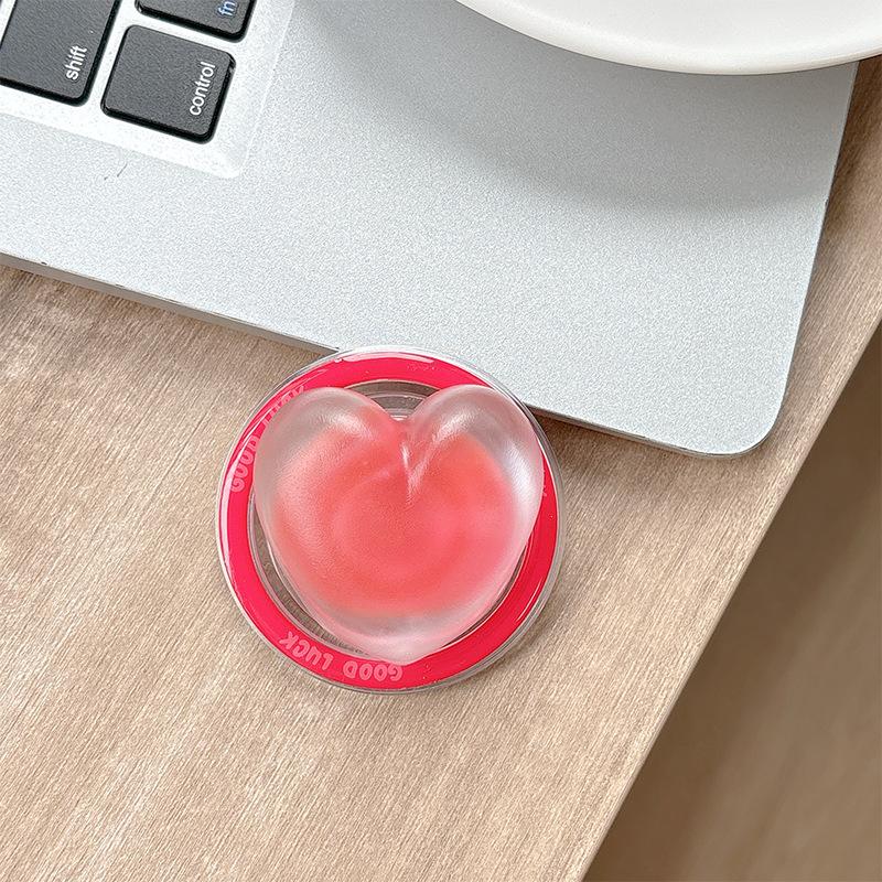 Transparent Love Sandwich Solid Color Mobile Phone Airbag Bracket Magnetic Suction Wind Lazy Portable Desktop Support Frame