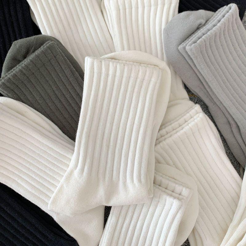 Zhuji Men's Mid-Calf Solid Color Autumn/Winter Versatile Over-the-Knee High-Waisted Sports Socks