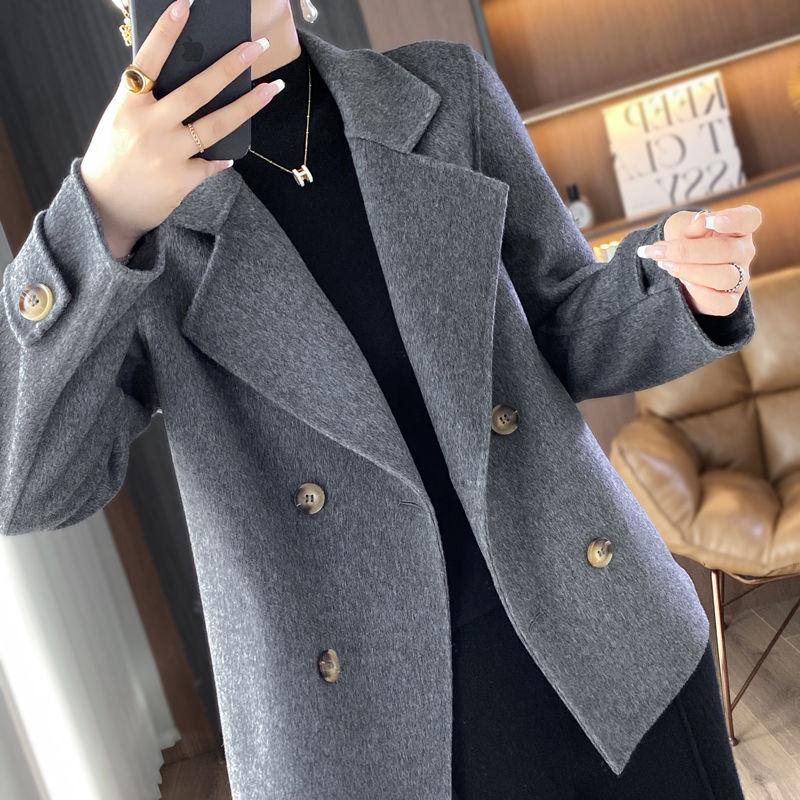 Wool Double-sided Woolen Coat Women New Short Coat Loose Woolen Coat