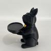 Lovely Dog Statue Key Candy Bowl Dog Statues Figurines Entryway Table Ornament for Office Home Decors New Year Gift