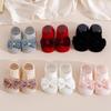 Baby Girl Lace Bow Ankle Socks, Non-Slip, All-Season Walking Socks
