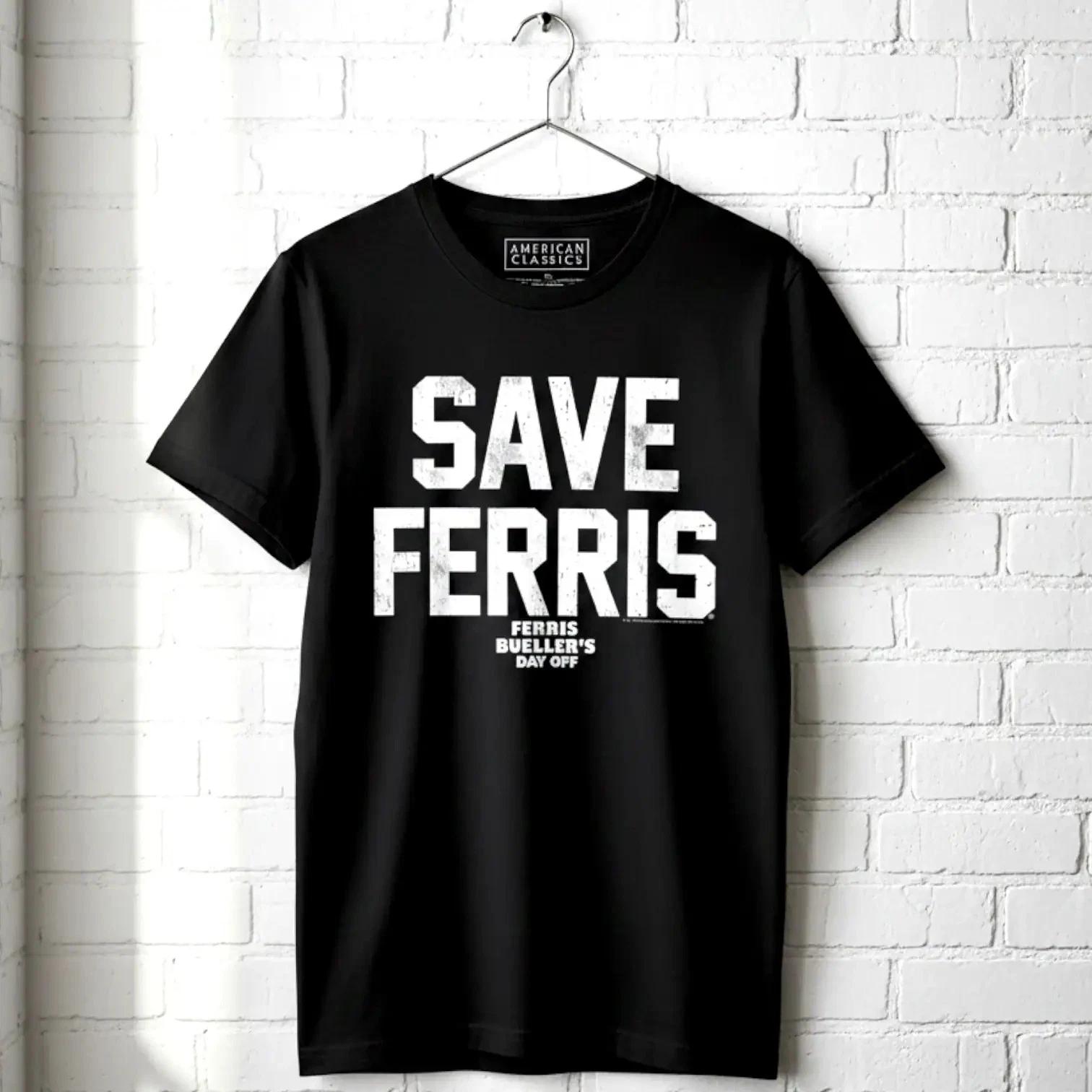Ferris Bueller s Day Off SAVE FERRIS Men s Black T Shirt XXXL