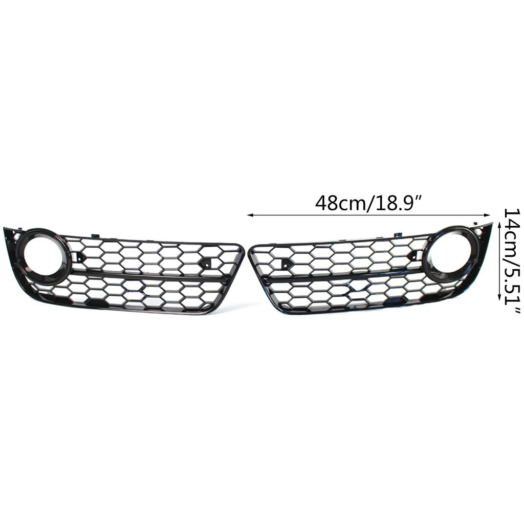 1 Pair Front-Bumper Grille for A5 COUPE/SPORTBACK 2008-2011 CABRIOLET 10-11 Fog Lights Honeycomb Cover Frame Trim