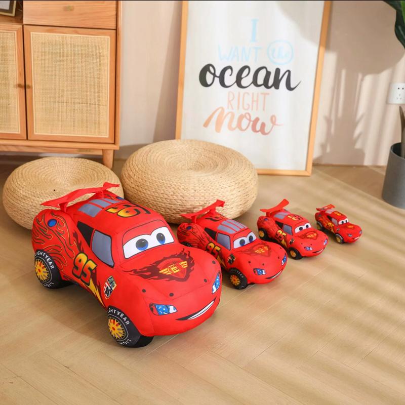 Cute Pixar Cars 3 Toys Lightning McQueen Cartoon Plush Toy Red McQueen 95 Pillow Cushion Soft Stuffed Dolls for Children