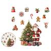 Santa Claus Snowman Christmas Wall Stickers Removable PVC Decals for Festive Holiday Decoration on Smooth Walls