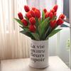 Garden 9 Head Real Touch Bridal Decoration Home Fake Flower Artificial Flower Bouquet Tulip Flower