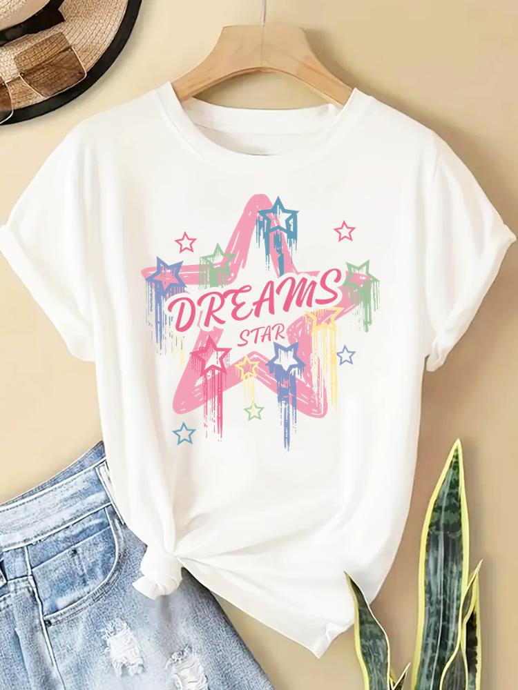 (Asian Size) Lovely Leopard Trend  Printed Clothing Casual T Shirt  Lady Female Top Fashion Graphic Short Sleeve T-shirts Women Tee