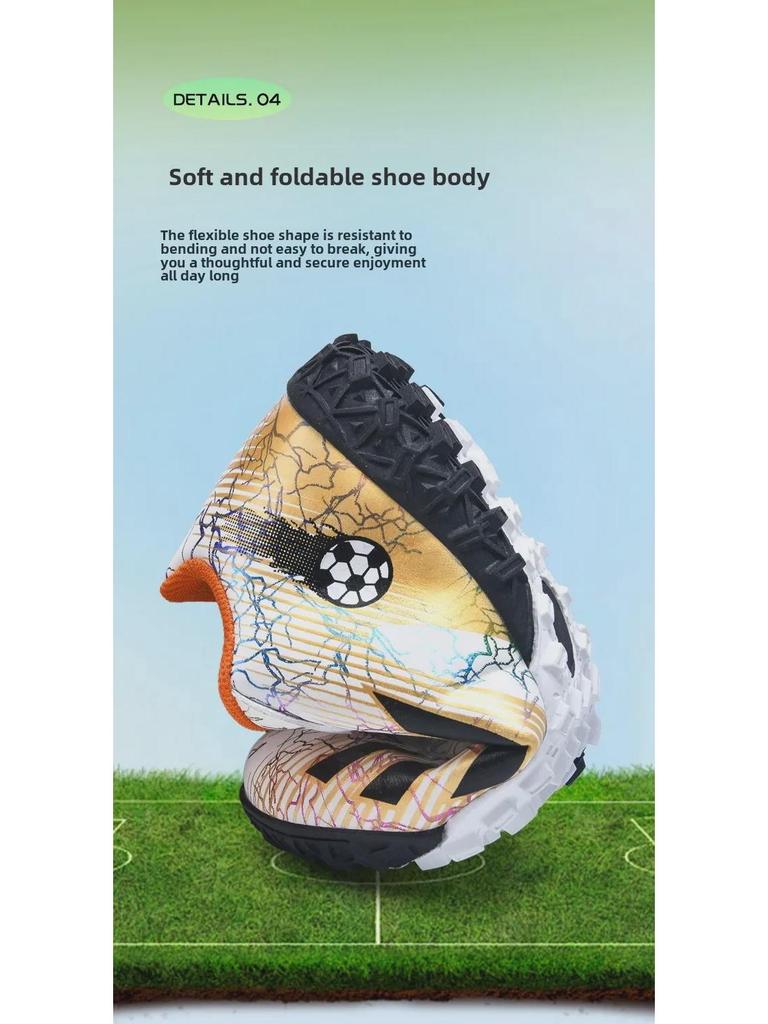 Kids' Low-Top Rotating Buckle Football Shoes for Boys and Girls