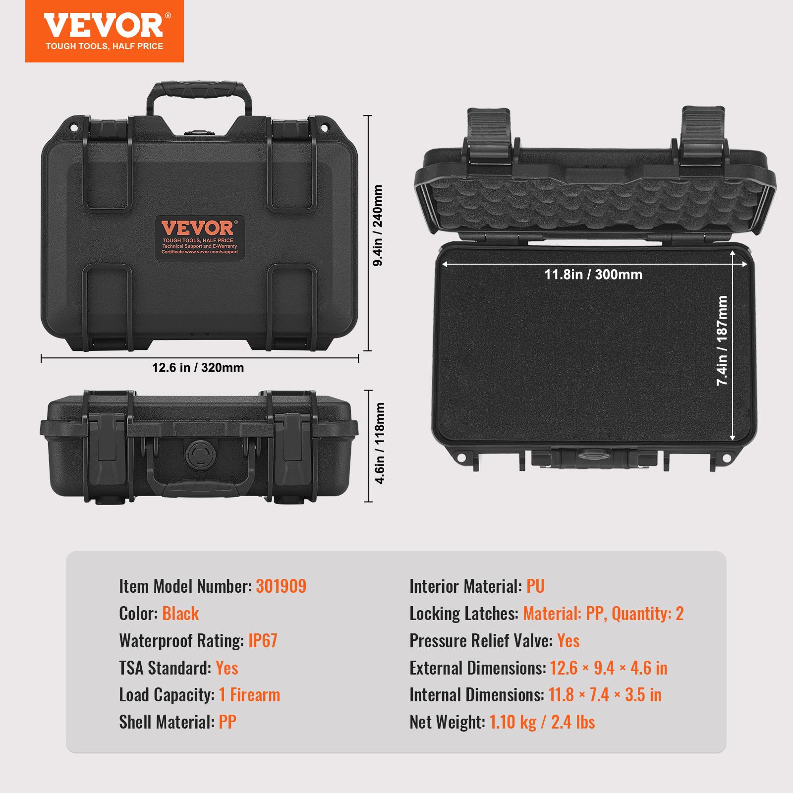 SucceBuy Hard Pistol Cases with Pre-cut