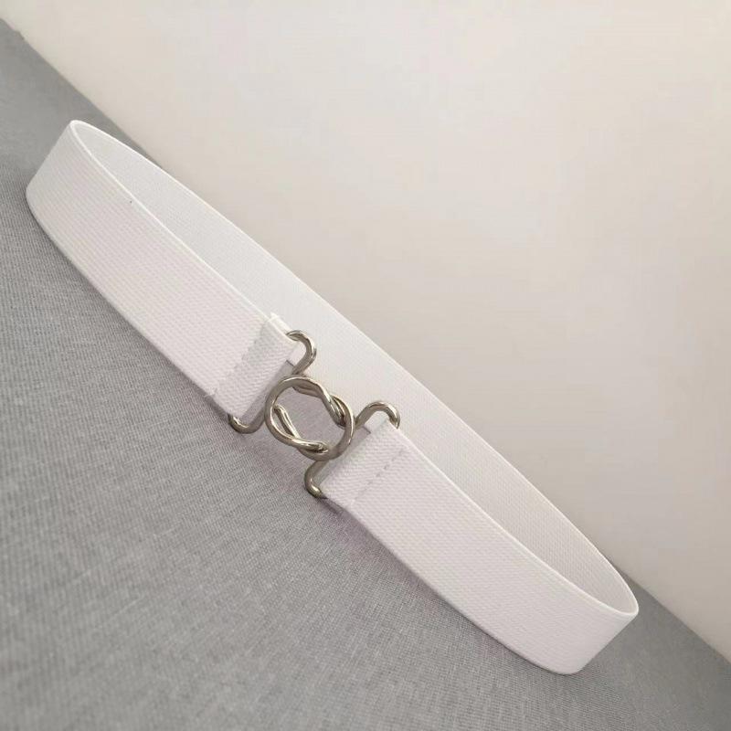 Wide Stylish Womens Elastic Belt For Versatile Outfits In Elegant Color Black