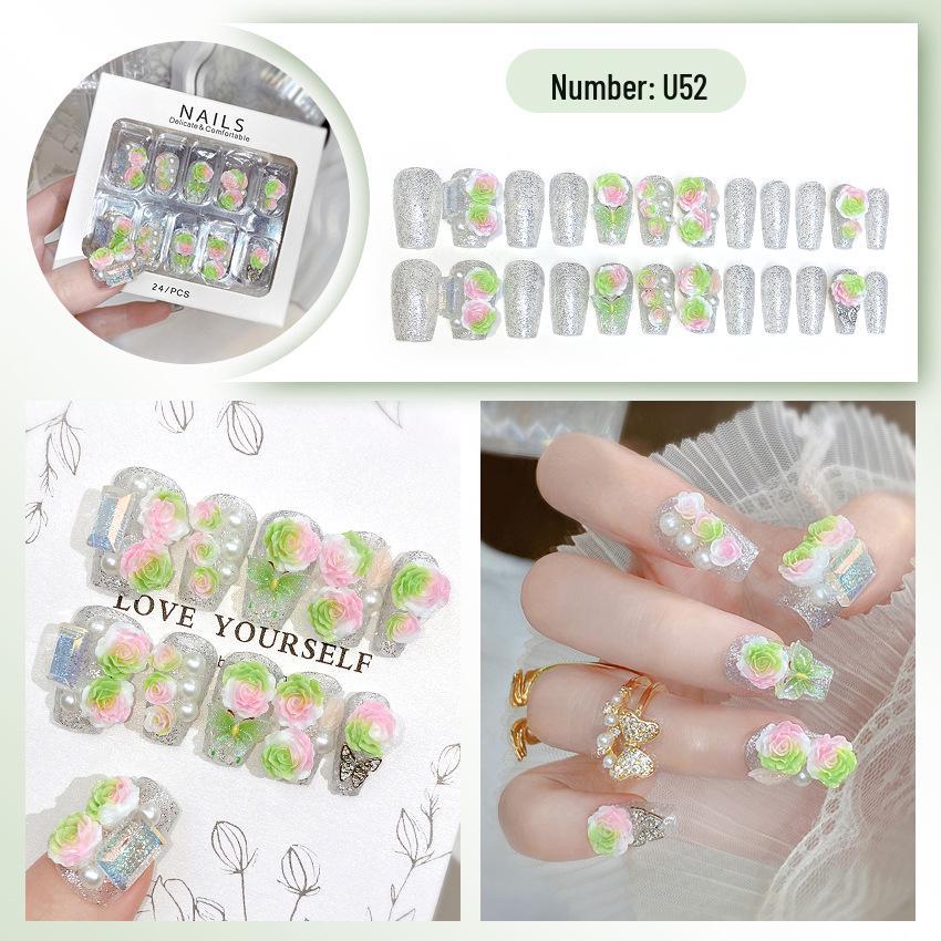 High-End Handmade Nail Art: Pure Desire Style Rhinestone Nail Stickers Collection.