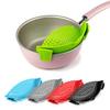 Clip-On Silicone Strainer for Pots And Pans Food Pasta Vegetable Drainer Heat-Resistant Dishwasher Safe Kitchen Colander