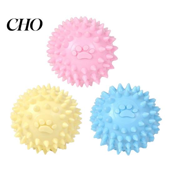 Soft Rubber Dog Toy Spike Ball Flexible TPR Cleans Teeth Massages Gums Reduces Pet Bad Breath Durable Interactive Chew for Dogs And Cats