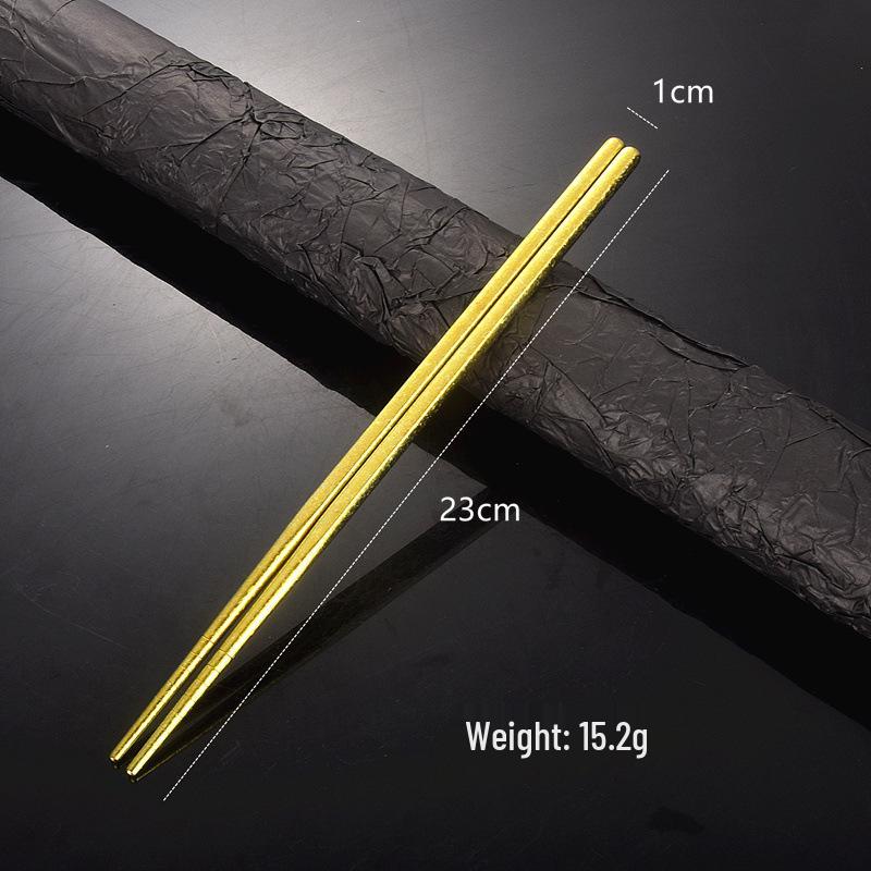 Color-Changing Titanium Crystal Chopsticks: Portable, Hollow, High-Temp Safe, Gift-Boxed for Outdoor & Home Use