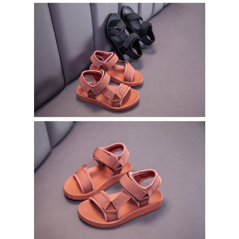 New Summer Kids' Shoes - Unisex Casual Beach Sandals with Webbing, Fashionable & Simple Open-Toe Style for Boys & Girls