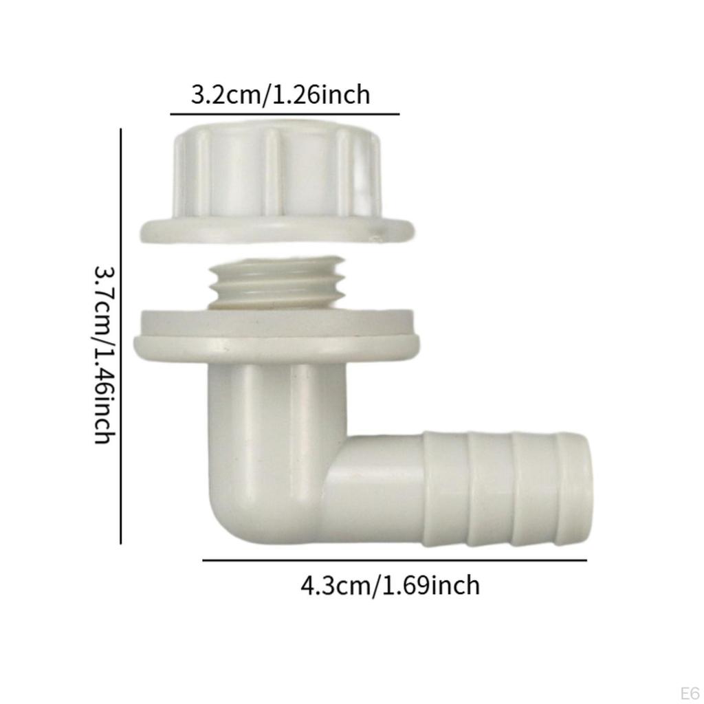 Angle Connector, Hose Nozzle, Connections, Adapter, Efficient Accessories, Drain Connector for