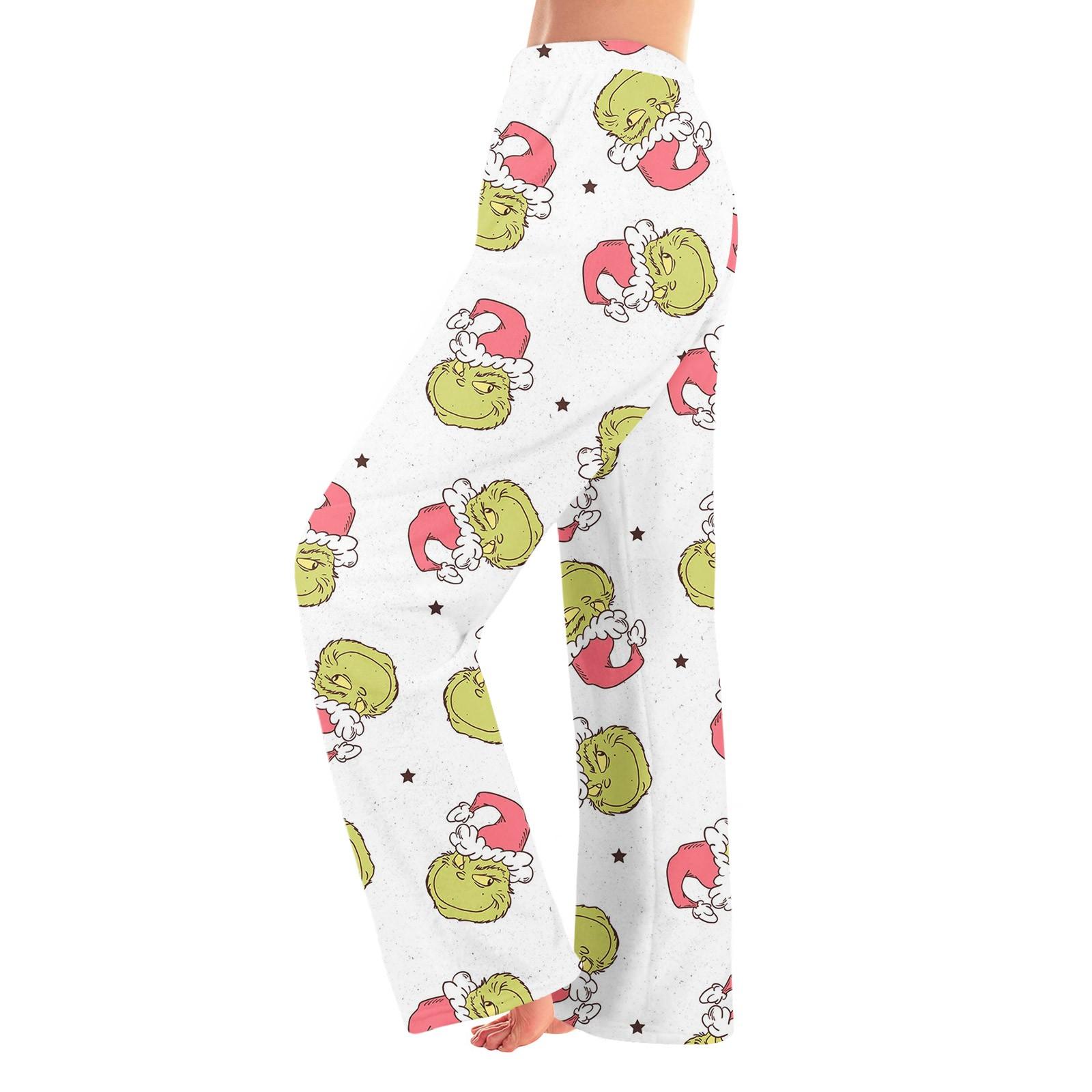 

Детские зимние брюки, длинные брюки, фланелевые брюки с рождественским принтом 100 белый