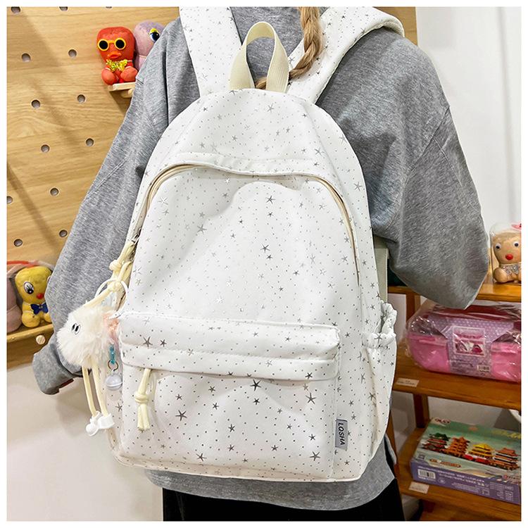 Schoolbag Korean version ins Star schoolbag, simple and high-value high school student large-capacity backpack, college student backpack, travel bag