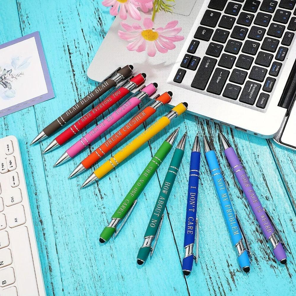 

10pcs Stylus Tip Condenser Pen Set Customized Writing Instrument Metal Ballpoint Pen Office