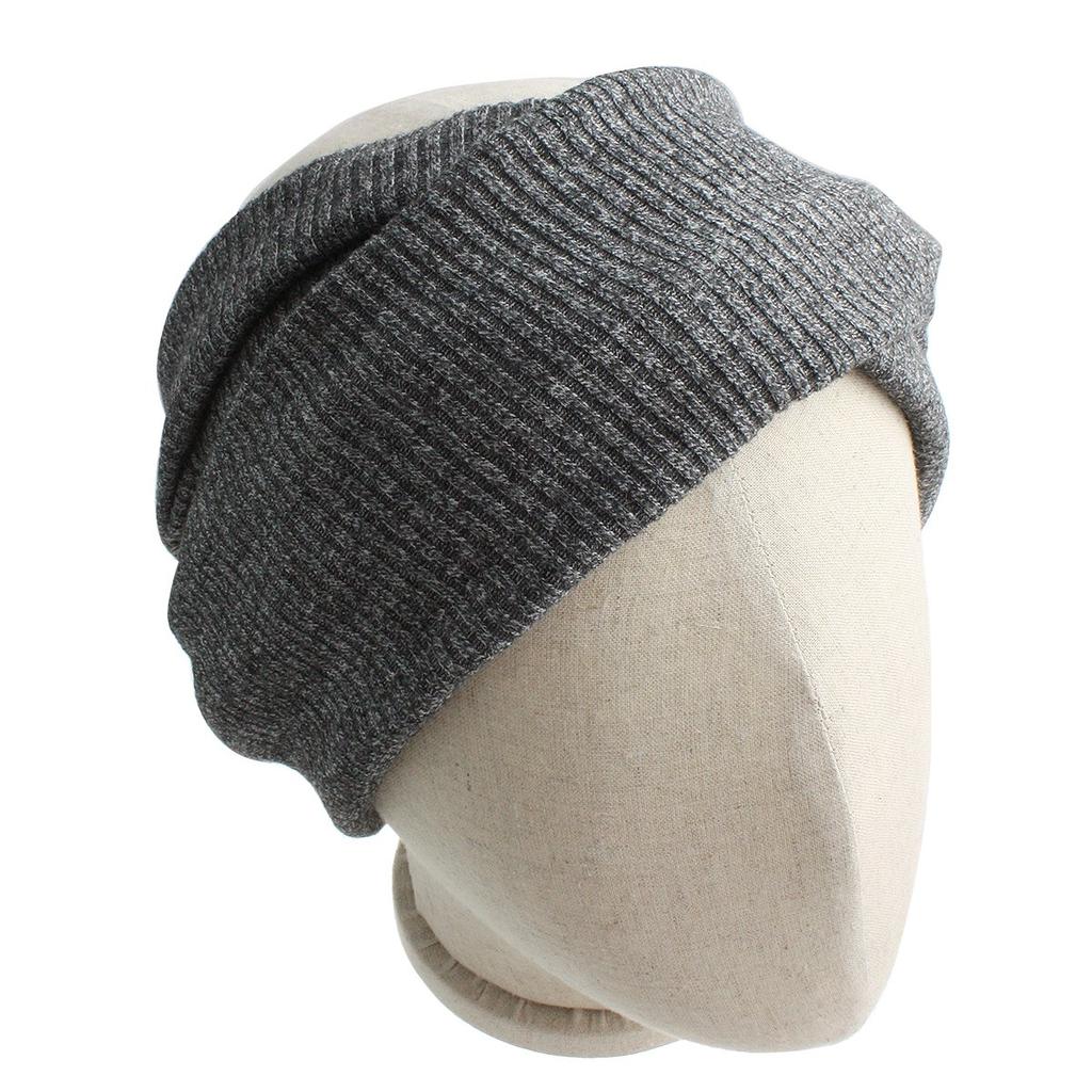VINGTAINE Ribbed Turban Cross Hair Hairband, Headband, Accessory, Simple, Wide, Gray, HB-50-GY