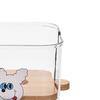 Tissue Holder with Wood Lid Liftable Plastic Facial Paper Box Transparent Napkin Storage Box Type 2