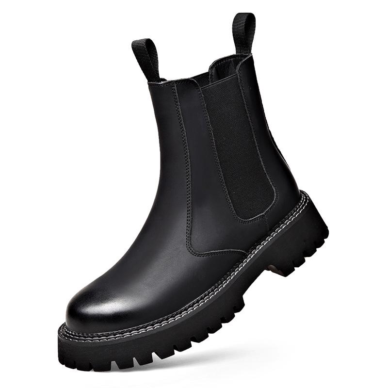 

Желтые рабочие ботинки в стиле ретро с защитой от ударов: Мужские высокие ботинки-дезерты в британском стиле на толстой подошве для осени 42