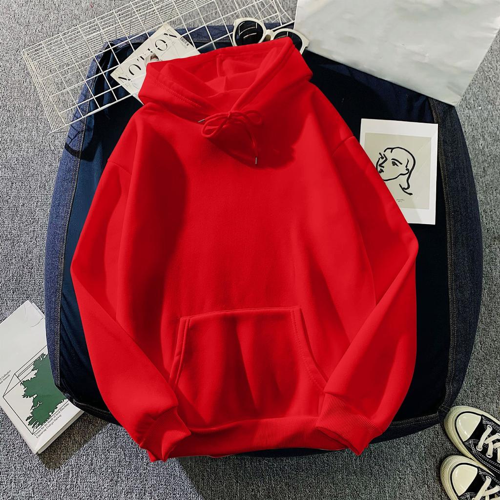 Ladies' Casual And Fashionable Solid Color Long Sleeved Hooded Warm Shirt Loose And Comfortable Hoodie