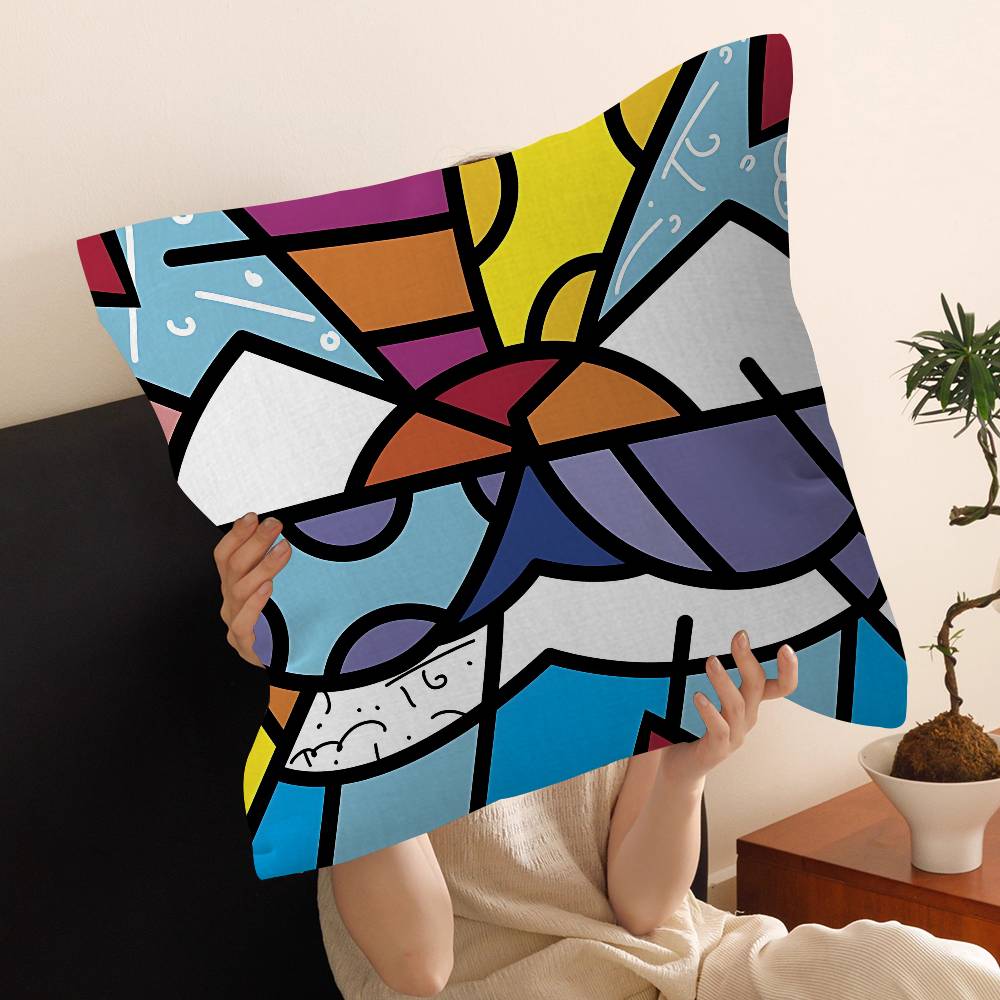 B-Britto Cushion Cover Decorative Pillow Sofa Home Decor Case Pillow Cases