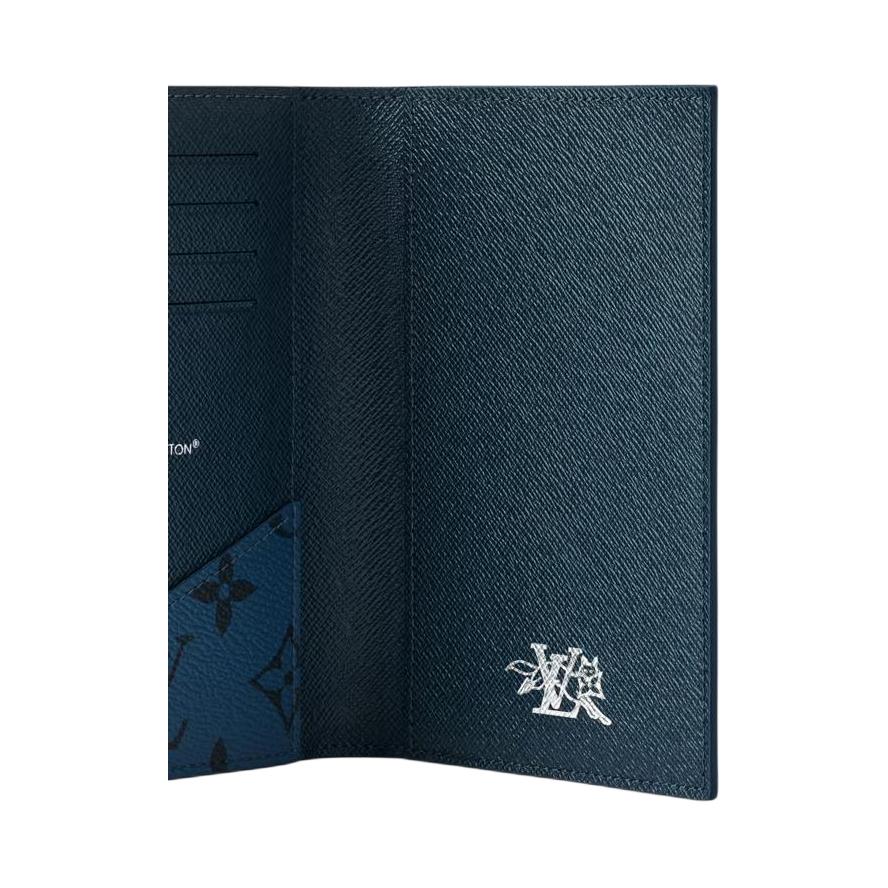 Louis Vuitton Ss26 Animal Combination Print Monogram Forest Coated Canvas Passport Holder Men Accessories Navy-Blue M27052