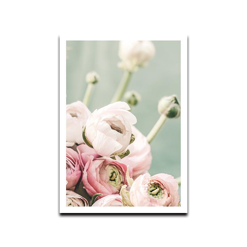 

Скандинавский художественный цветок, холст, постер, розовый цветочный принт, картина в скандинавском стиле, настенная картина, современное украшение для гостиной 21x30cm No Frame