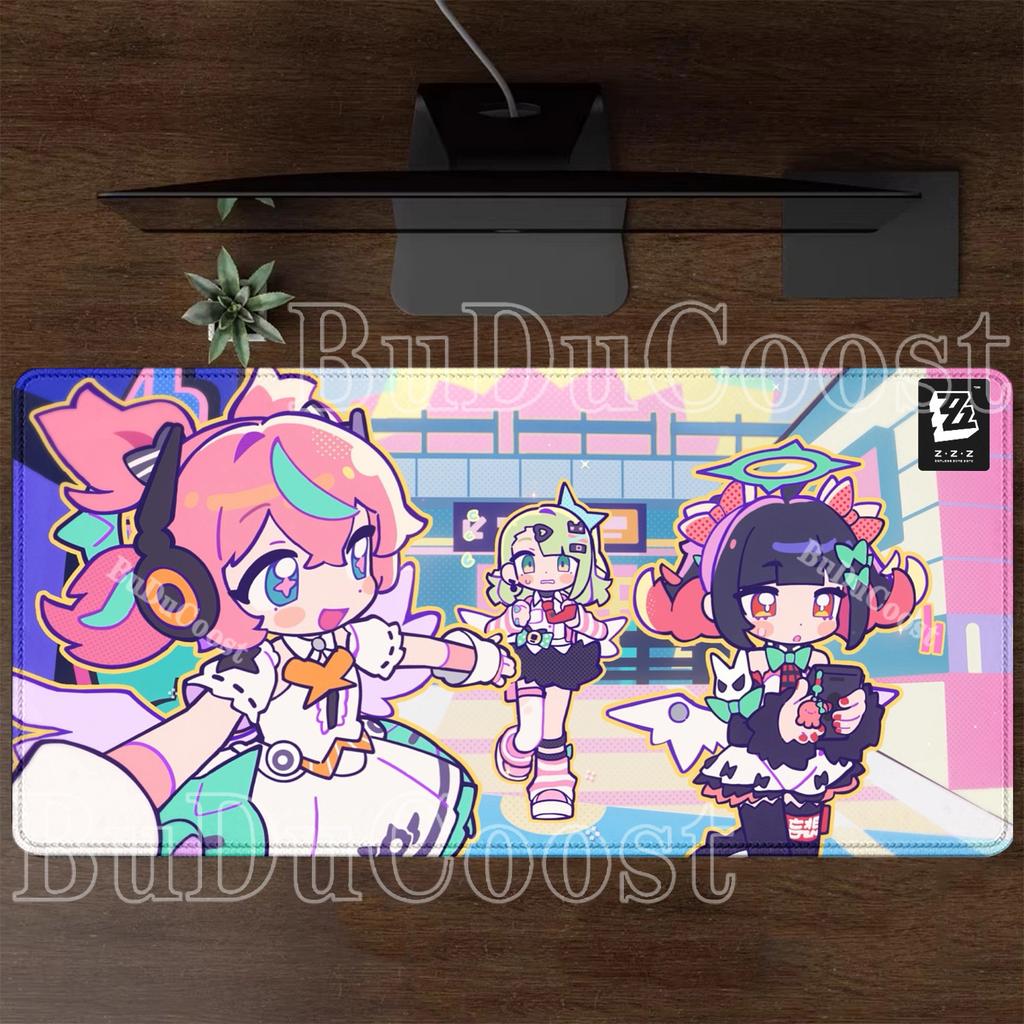 Games ZZZ AOD Angel Phantom Cute No Zen Zone Zero Anime Kawaii Girl Mousepad Aria Sunna Nangong Yu Computer Keyboard Mousepad