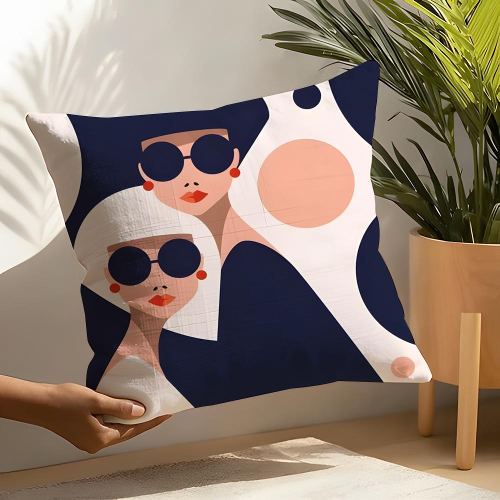 Pillow Case Linen Cushion Covers For Decorative Sofa Home Pillows Case Car Chair Pillows Cases Quirky Beautiful Fashion Patterns