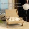 Wooden Cat Recliner: Scratch-Resistant Hammock with Sisal Scratch Pad