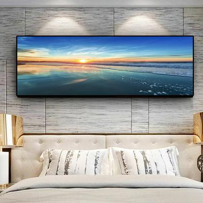 Sky Wolken Zonsondergangen Natuurlijke Zee Strand Panorama Landschap Canvas Schilderij Cuadros Posters en Prints Muur Foto voor Woonkamer