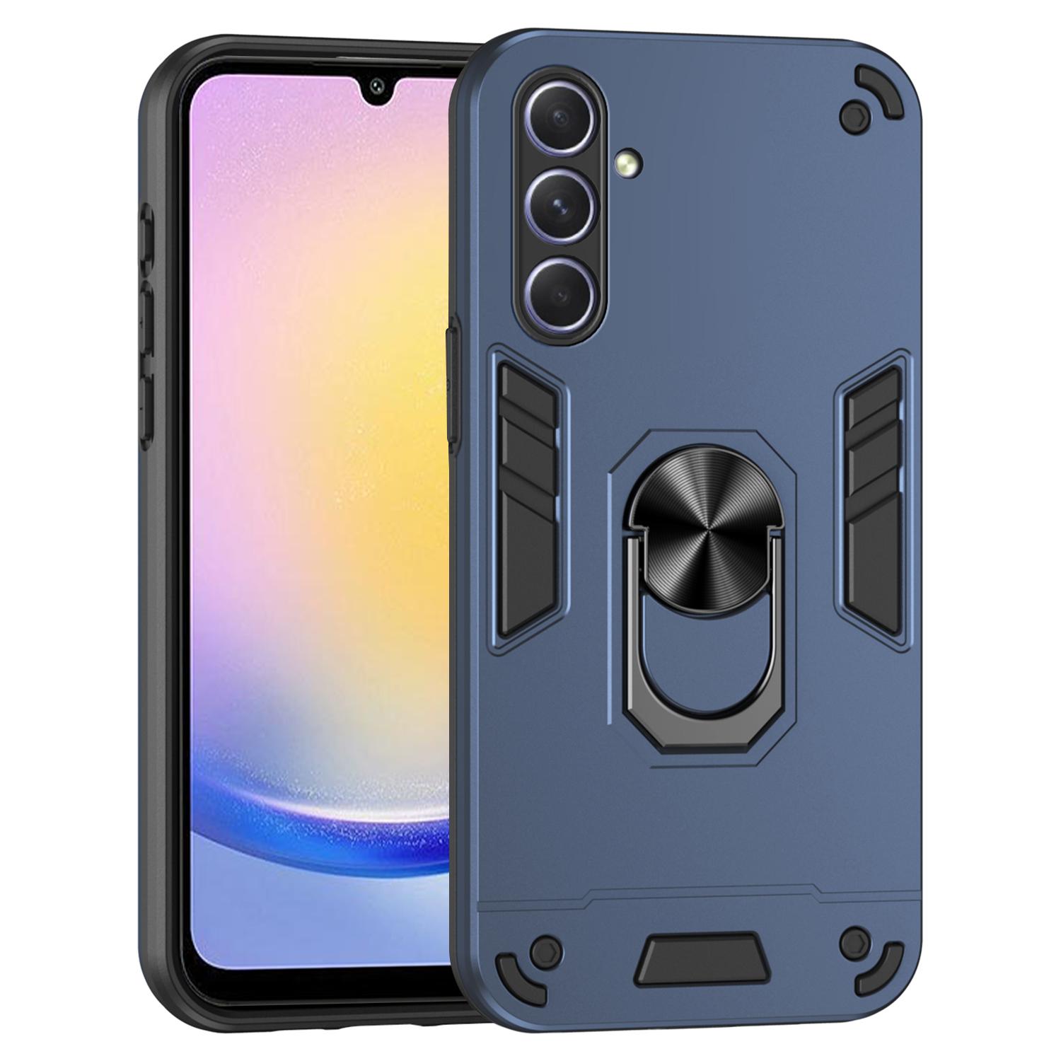 

For Samsung Galaxy A25 5G (Global) (161.0 x 76.5 x 8.3mm) Case Kickstand Car Mount Phone Case Blue